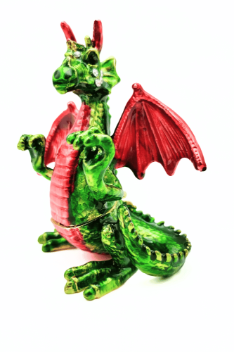 Figurka smoka dekoracyjna – ozdoba do nowoczesnych wnętrz, pomysł na prezent dla fana fantasy