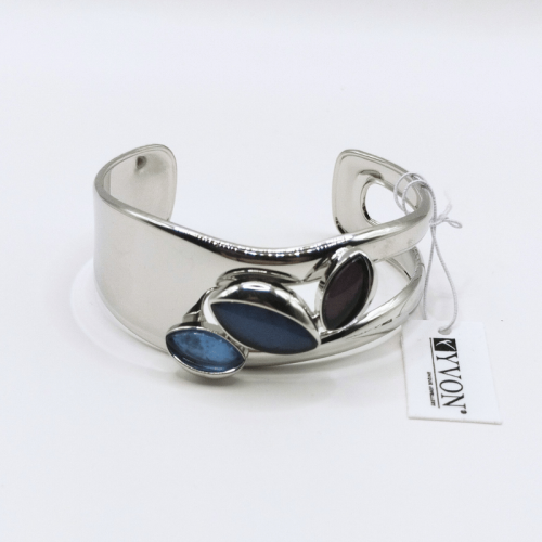 Bransoletka Yvon B96373 z emalią jubilerską i żywicą z efektem głębi – elegancka biżuteria damska typu bangle o nowoczesnej formie.