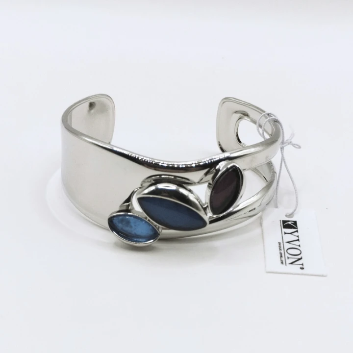 Bransoletka Yvon B96373 z emalią jubilerską i żywicą z efektem głębi – elegancka biżuteria damska typu bangle o nowoczesnej formie.